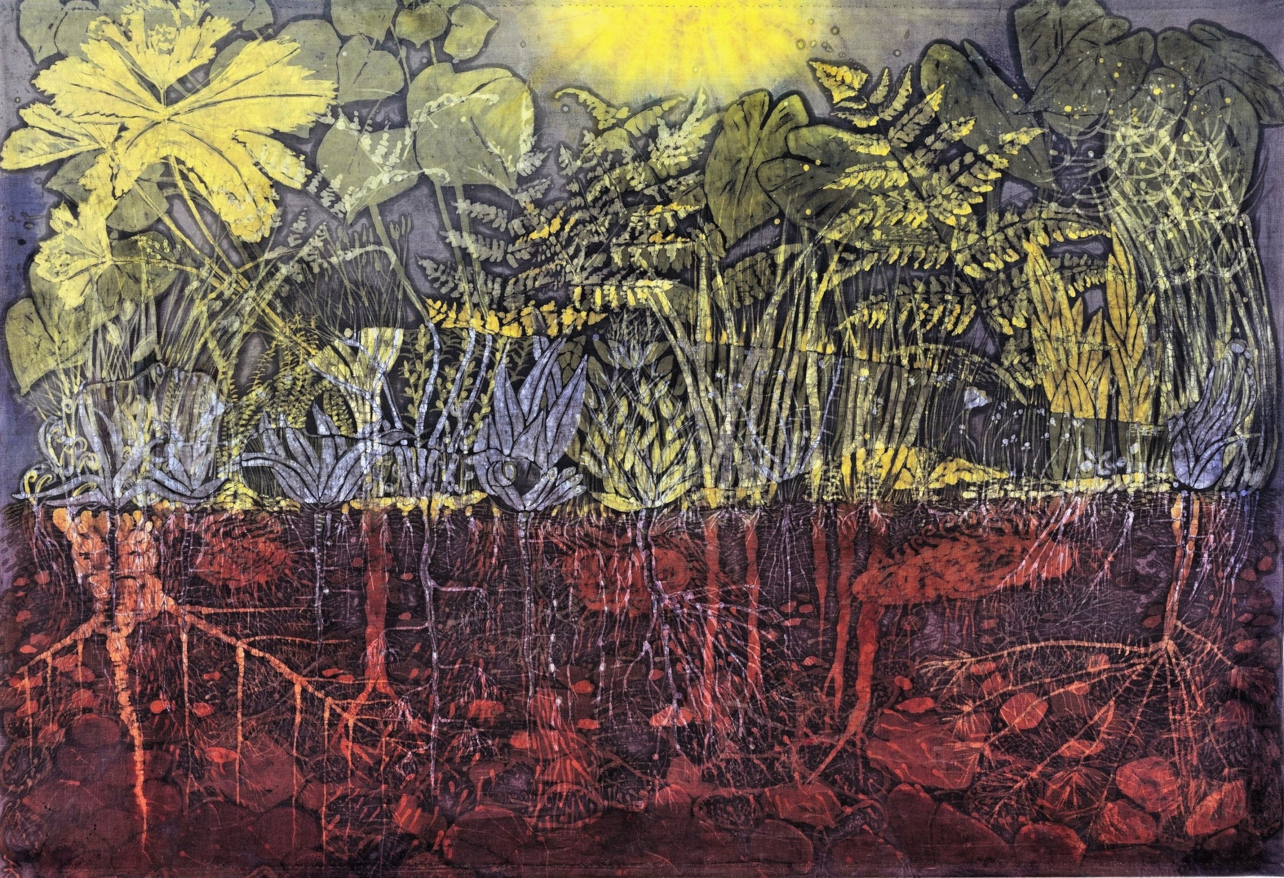 Liegende (selbst). Batik